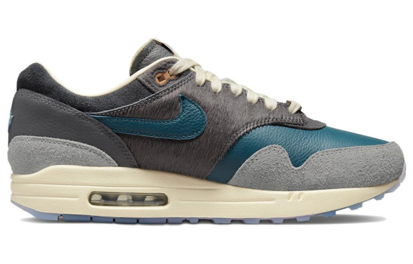 Kasina X Nike Air Max 1 Low Топ Повседневные беговые кроссовки Унисекс Серый Синий
