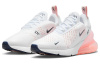 Nike Air Max 270 ESS Сетчатая ткань Текстиль Амортизация Низкий Топ Повседневная обувь Женская Белый Розовый