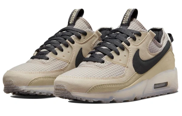 Nike Air Max 90 Low Топ Амортизирующие Повседневные Беговые Кроссовки Унисекс Хаки Перерабатываемый Материал