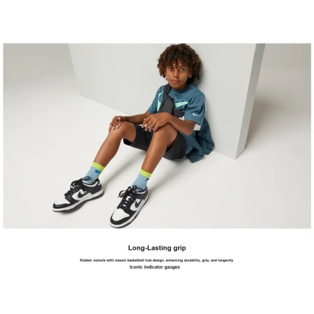 Nike Dunk Устойчивые к истиранию Низкие Детские Скейтбординги
