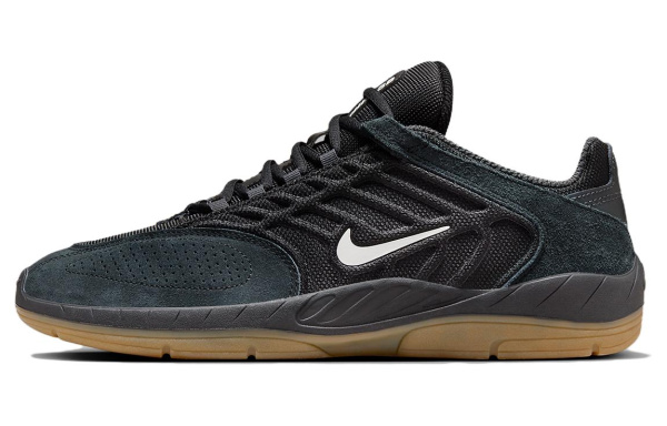 Nike Sb Vertebrae Удобная Круглая Носка Низкий Топ Повседневная Обувь Унисекс Черная