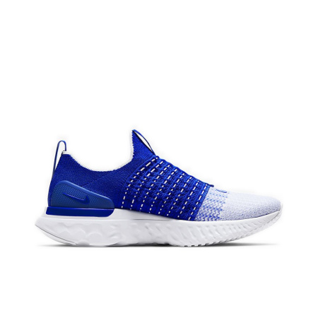 Nike React Phantom Run Flyknit 2 Амортизаторы Shock Absorbers Противоскользящие Низкие Беговые кроссовки Мужские Синие Белые