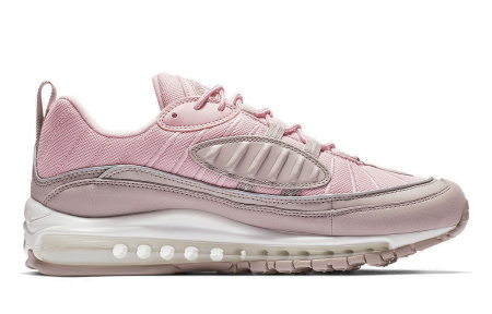 Nike Air Max 98 Винтаж Кожа Низкие Кроссовки с воздушной подушкой для бега Повседневные Мужские Вишневый цветок Розовый