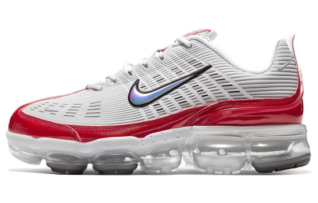 Nike Vapormax 360 Ткань Низкий Верх Амортизирующие Повседневные Беговые Кроссовки Унисекс Серый Красный