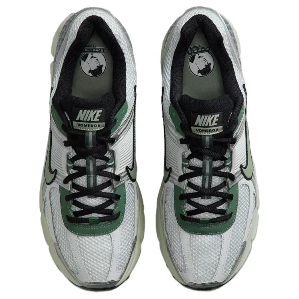 Nike Vomero 5 Амортизация Устойчивый к истиранию Дышащие Низкие Кроссовки для бега Мужские Зеленый Серебристый