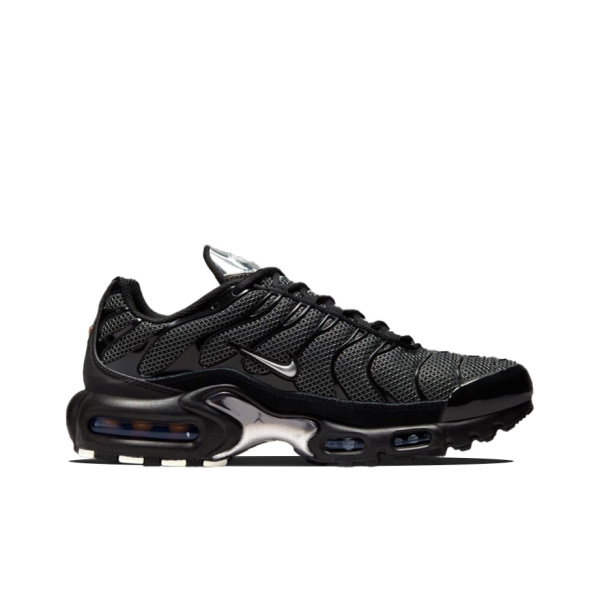 Nike Air Max Plus Vintage Ткань Низкие Повседневные Беговые Кроссовки Женские Черные