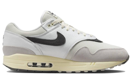 Nike Air Max 1 Low Топ Повседневные Беговые Кроссовки Мужские Белый Серый Черный