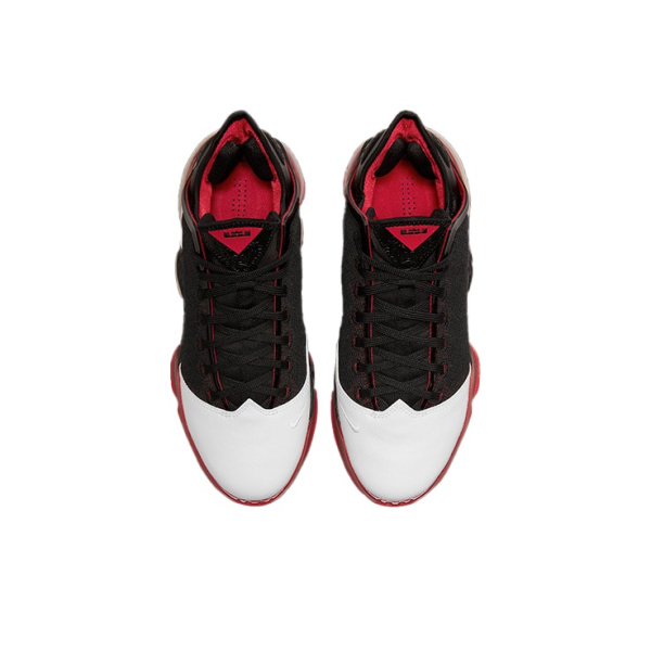 Nike Lebron 19 Удобные Круглые Палцы Низкие Баскетбольные Кроссовки для Игры Мужские Черно-Белые-Красные