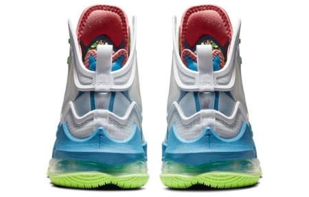 Nike Lebron 19 High Топ Баскетбольные кроссовки для игры Унисекс Серый Синий Азиатская версия