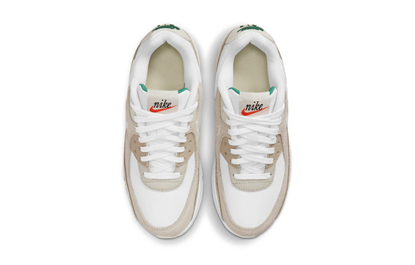 Nike Air Max 90 Low Топ Повседневные Беговые Кроссовки Женские Парусный Белый