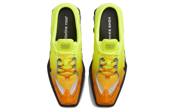 MARTINE ROSE X Nike Shox MR4 Low Топ Повседневные беговые кроссовки Женские Оранжевые