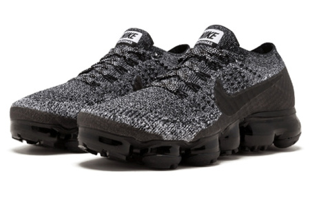 Nike Air Vapormax Низкие Повседневные Беговые Кроссовки для Женщин Черные Белые и Синие