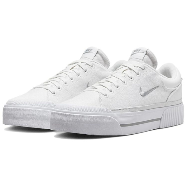 Nike Court Legacy Slip Resistant Abrasion Resistant Низкие Кроссовки для скейтбординга Женские Белые