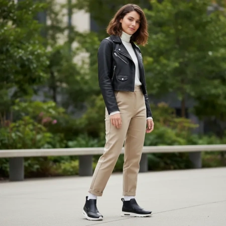 Nike Air Max THEA MID Топ Беговые кроссовки Женские Черные
