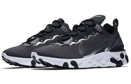 Nike React Element 55 Low Кроссовки для бега Унисекс Серый Серебряный