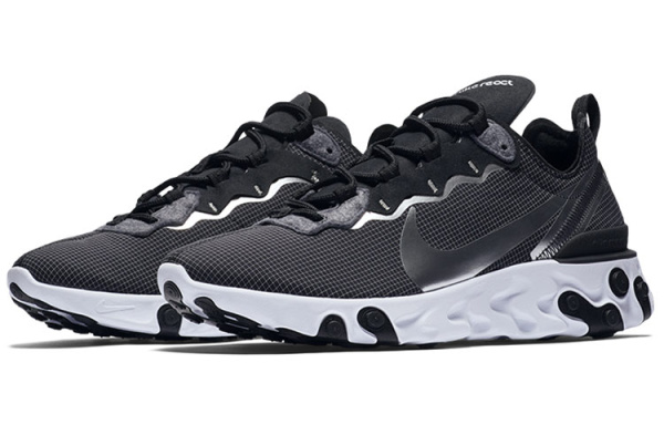Nike React Element 55 Low Кроссовки для бега Унисекс Серый Серебряный