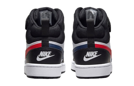 Nike Court Borough MID 2 Синтетическая кожа устойчивая к истиранию баланс поддержка верх детские для скейтбординга