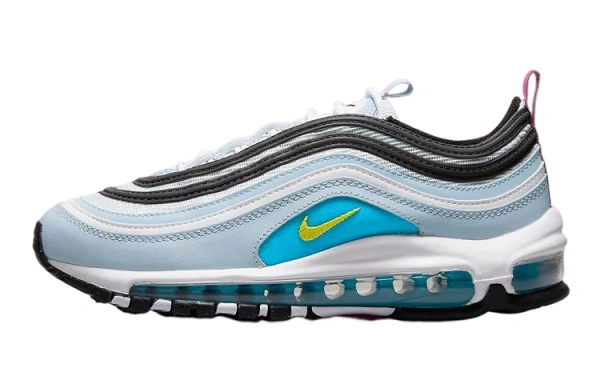 Nike Air MAX 97 'Синий Шепот' Синтетическая кожа Амортизация Дышащие Низкие кеды для детей Lifestyle