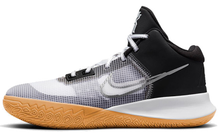Nike Flytrap 4 MID Топ Баскетбольные Кроссовки для Игры Мужские Черные Белые Серые Азиатская Версия