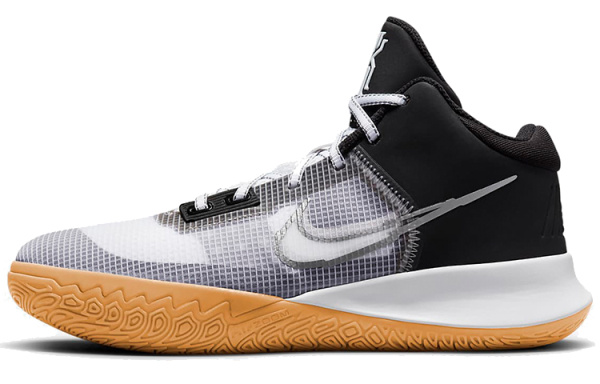 Nike Flytrap 4 MID Топ Баскетбольные Кроссовки для Игры Мужские Черные Белые Серые Азиатская Версия