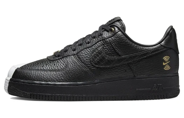 Nike Air Force 1 '07 Prm 'Breakthrough' Hip Hop Low Скейтборд Кроссовки Мужские Черный Белый Золото