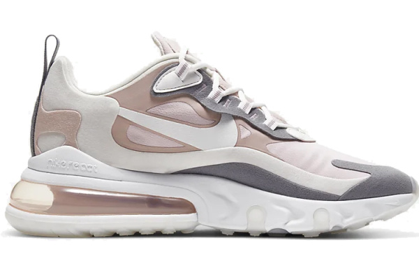 Nike Air Max 270 Устойчивые к истиранию Низкие Повседневные Беговые Кроссовки Женские Серебристо-Розовые