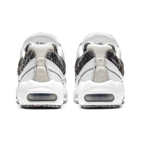 Nike Air Max 95 Амортизация Устойчивость к истиранию Покрытие Поддержка Низкие Кроссовки для бега Женские Белый Серый