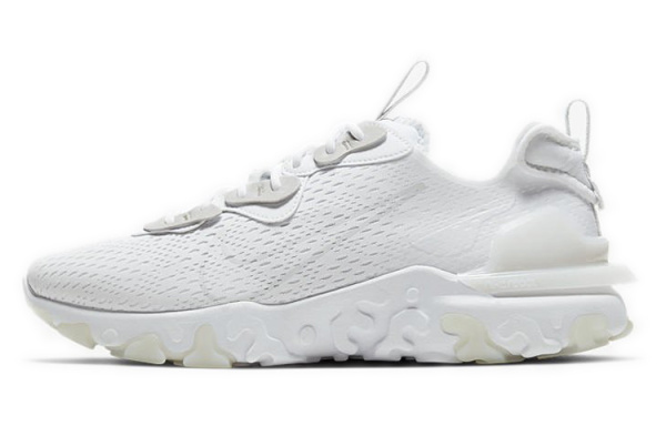 Nike React Vision Сетка Амортизация Противоскользящие Низкие Повседневные Беговые Кроссовки Мужские Серый Белый