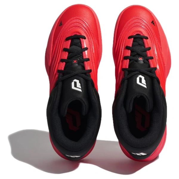 Adidas Dame 10 Противоскользящие Устойчивые к истиранию Низкие Баскетбольные кроссовки Мужские Красные