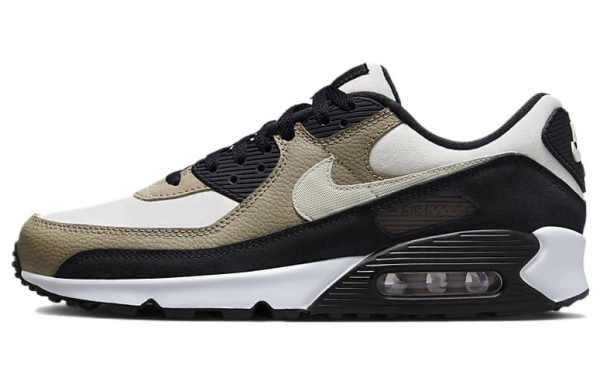 Nike Air Max 90 Текстиль Синтетическая кожа Низкий верх Повседневная обувь Мужская Серый Черный