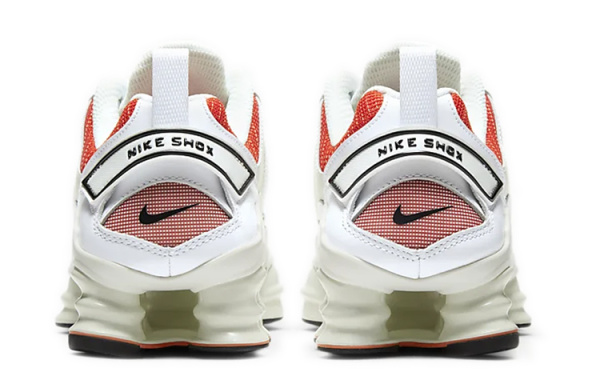 Nike Shox TL Series Нескользящие Легкие Низкие Повседневные Беговые Кроссовки Женские Белый Оранжевый