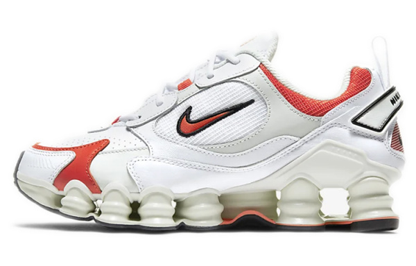 Nike Shox TL Series Нескользящие Легкие Низкие Повседневные Беговые Кроссовки Женские Белый Оранжевый