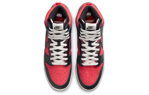 Nike Dunk High 'Fitness Red' Удобные высокие кроссовки для скейтбординга унисекс черные красные