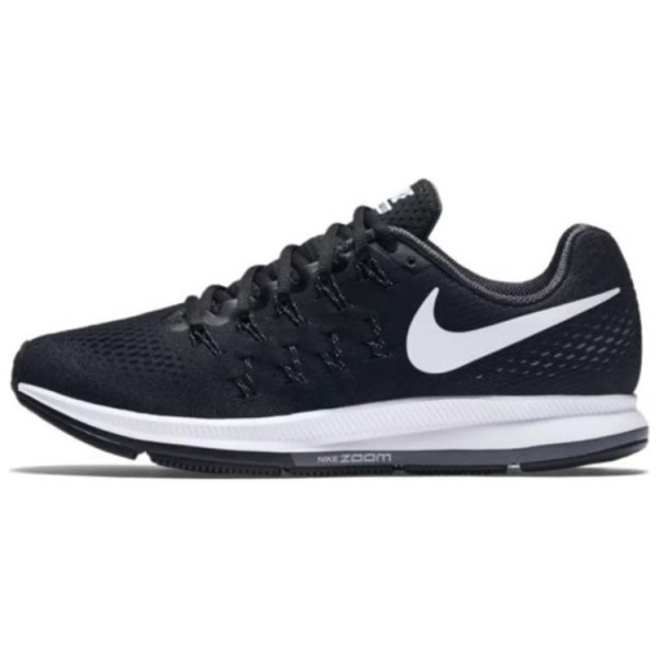 Nike Air Zoom Pegasus 33 Амортизация Износостойкий Низкий Топ Беговые кроссовки Женские Черный