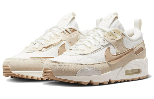 Nike Air Max 90 Low Топ Повседневная Обувь Женская Экрю