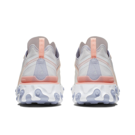 Nike React Element 55 Ткань Амортизация Низкий Топ Повседневные Беговые Кроссовки Женские Вишневый Цветок Розовый