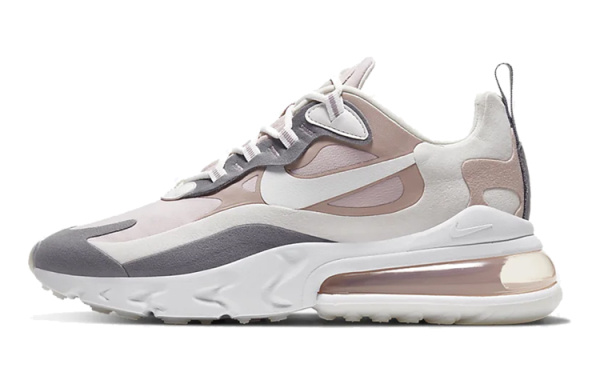 Nike Air Max 270 Устойчивые к истиранию Низкие Повседневные Беговые Кроссовки Женские Серебристо-Розовые