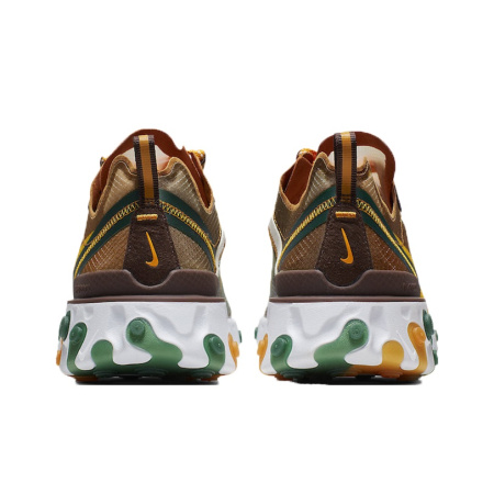 Nike React Element 87 Ткань Амортизация Легкий Низкий Топ Повседневные Беговые Кроссовки Унисекс Оранжевый