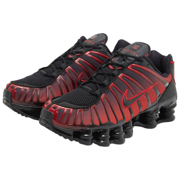 Nike Shox TL Series Противоскользящие Устойчивые к износу Низкие Повседневные Беговые Кроссовки Мужские Красный Черный