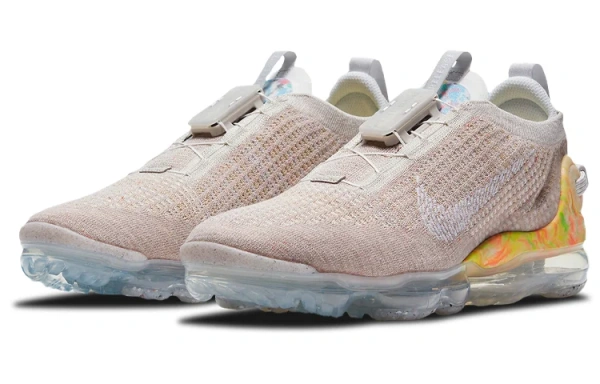 Nike Vapormax 2020 Low Верхний материал Низкий топ Беговые кроссовки Мужские Бежевый Оранжевый