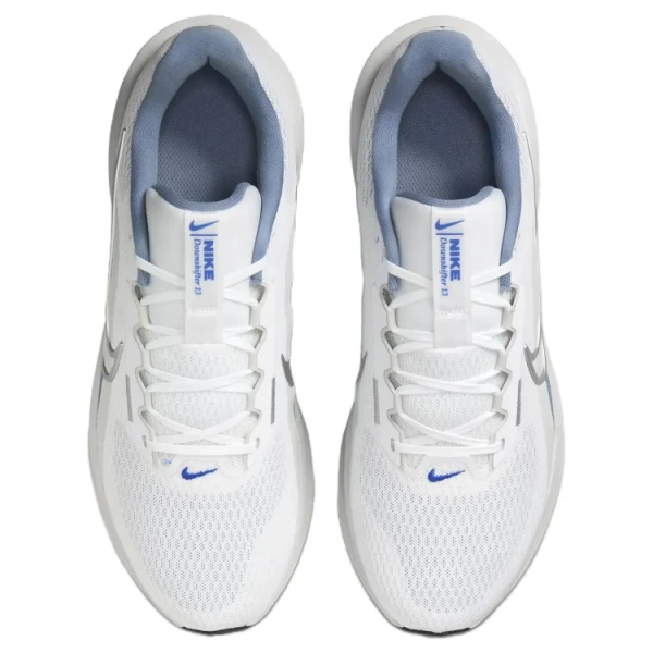 Nike DOWNSHIFTER 13 Комфортный Дышащий Поддерживающий Мягкий Низкий Топ Беговые кроссовки Мужские Белый Серый