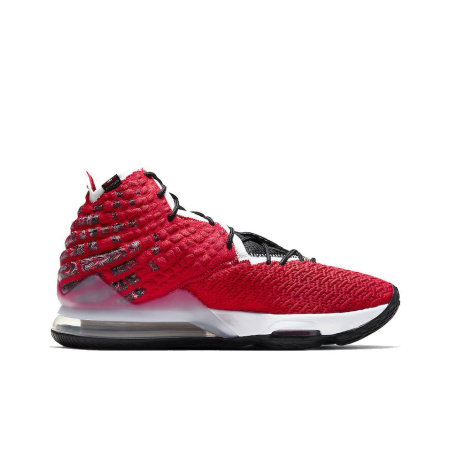 Nike Lebron 17 EP MID Топ Баскетбольные кроссовки для игры Мужской Красный черный Азиатская версия