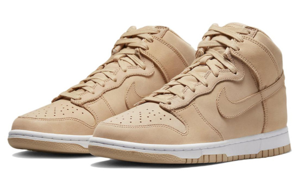 Nike Dunk High 'Vachetta Brown' Кожа Противоскользящая Устойчивая к истиранию Высокий Верх Повседневная Скейтборд Обувь