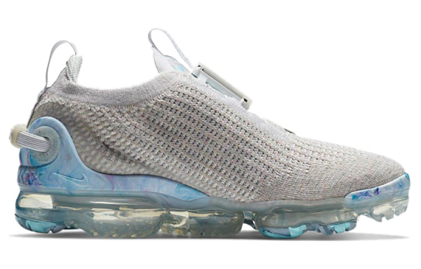 Nike Vapormax 2020 Ткань Низкий Верх Повседневные Беговые Кроссовки Женские Серый Синий