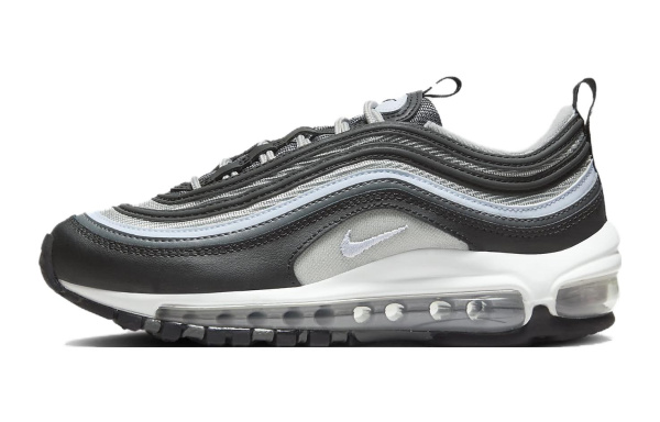 Nike Air Max 97 Кожа Удобные Устойчивые к истиранию Дышащие Низкие Кеды для Детей Lifestyle Черные Серые Подростковые