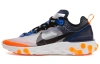 Nike React Element 87 Сетка Текстиль Амортизация Баланс Низкий Топ Беговые кроссовки Унисекс Серый Оранжевый Синий