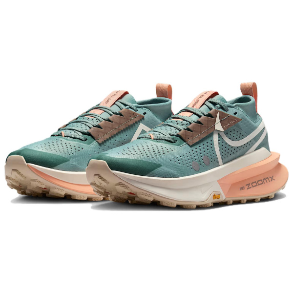 Nike Zegama 2 Амортизация Износостойкие Низкие Беговые Кроссовки Женские Зеленые