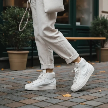 Nike Blazer Mid Топ Скейтборд Кроссовки Женские Белые