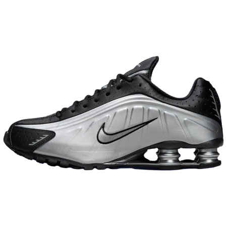 Nike Shox R4 Классический и Универсальный Беговые Кроссовки Унисекс Серебряный