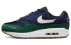 Nike Air Max 1 Износостойкие и Легкие Низкие Повседневные Беговые Кроссовки Женские Синие Зеленые
